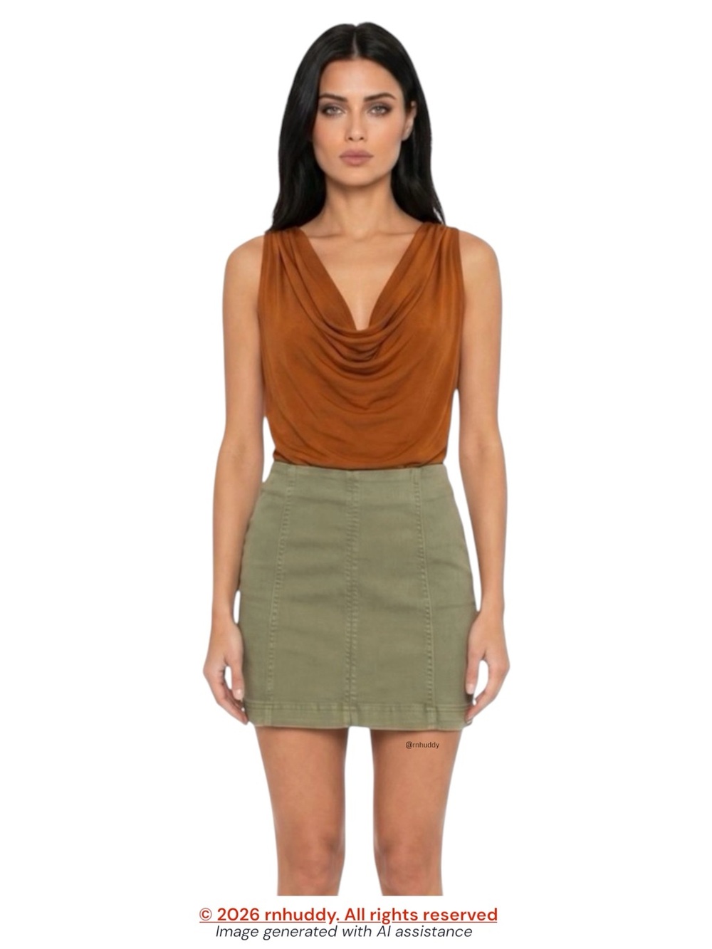 Free People size 2 olive modern femme skirt